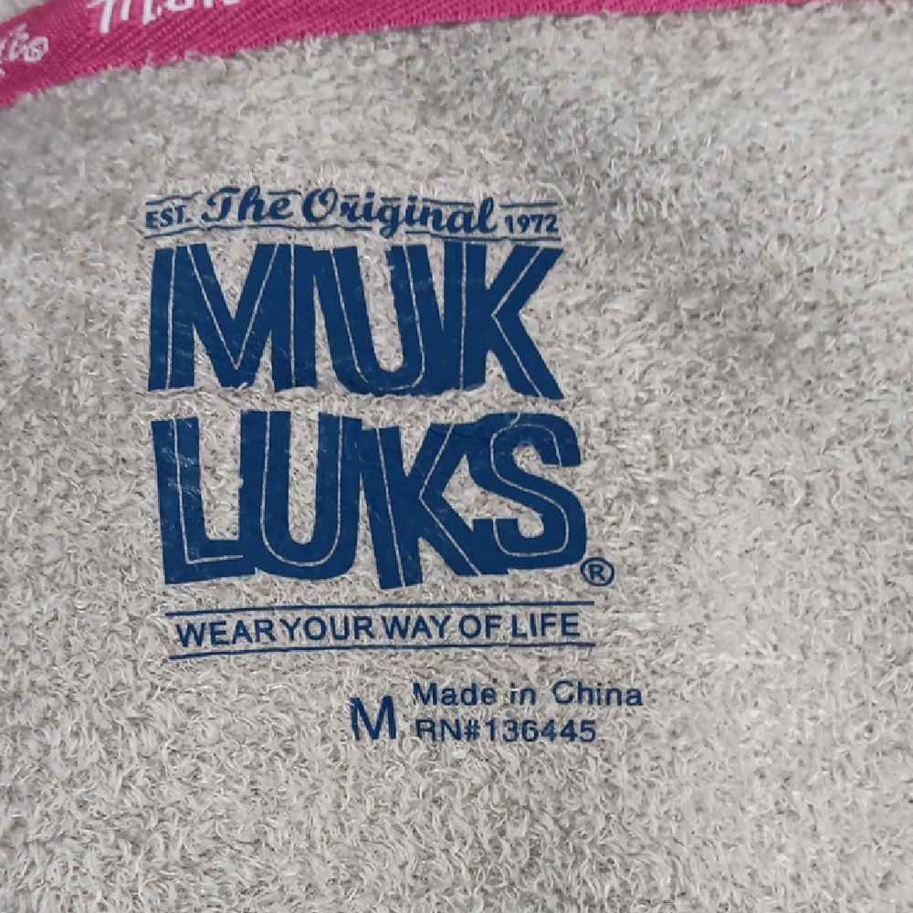 Muk Luks Cardigan Women's Size Medium Soft Taupe Wrap Front Closure - Picture 7 of 9